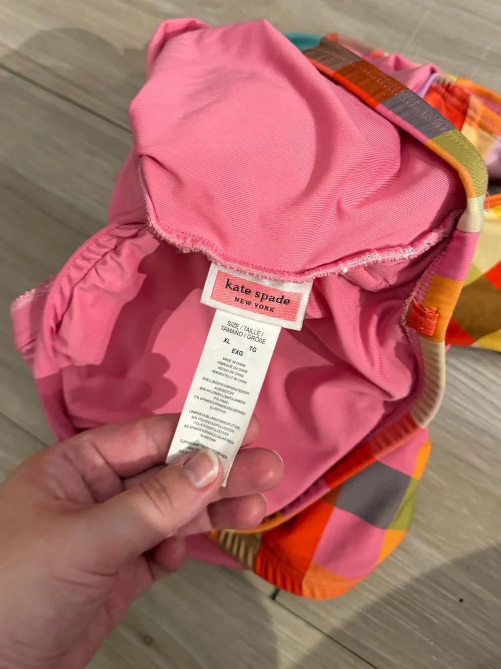kate spade Multicolor Gingham One-Piece Swimsuit
